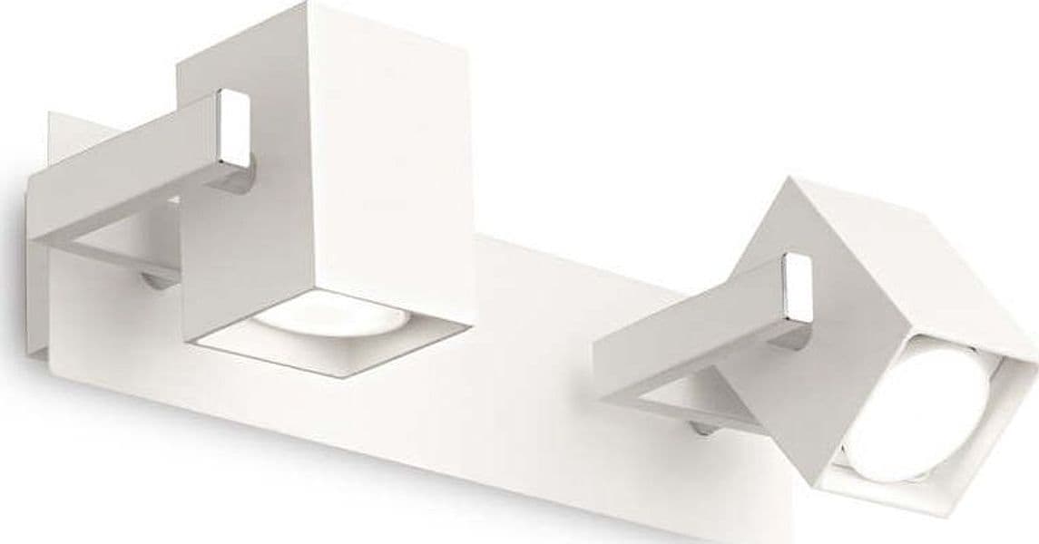 Applique-Moderna-Mouse-Metallo-Bianco-2-Luci-Gu10