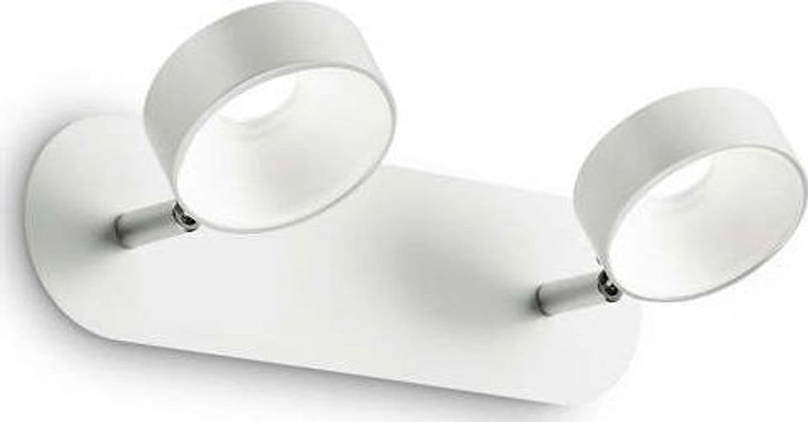 Applique-Moderna-Oby-Metallo-Bianco-2-Luci-12W-3000K-Luce-Calda