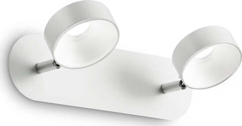 Applique-Moderna-Oby-Metallo-Bianco-2-Luci-12W-3000K-Luce-Calda