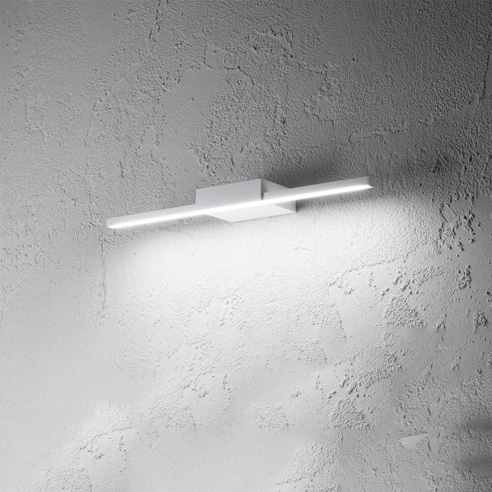 Applique-Moderna-One-Alluminio-Bianco-Opaco-Led-12W-Luce-Calda-130Cm