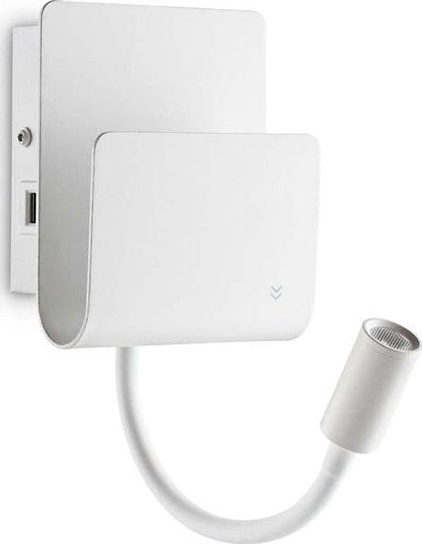 Applique-Moderna-Probe-Metallo-Bianco-2-Luci-9W-3000K-Luce-Calda