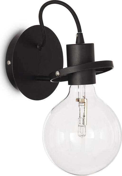 Applique-Moderna-Radio-Metallo-Nero-1-Luce-E27-8W-3000K-Luce-Calda