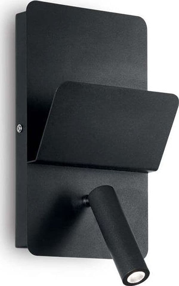 Applique-Moderna-Read-Metallo-Nero-Led-3W-3000K-Luce-Calda
