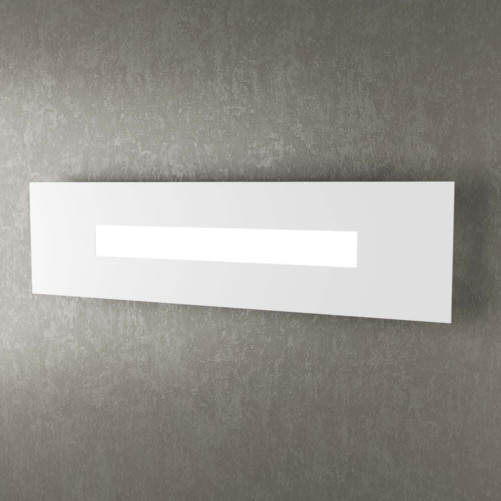 Applique-Moderna-Rettangolare-Wally-Metallo-Bianco-2-Luci-2G11-56Cm