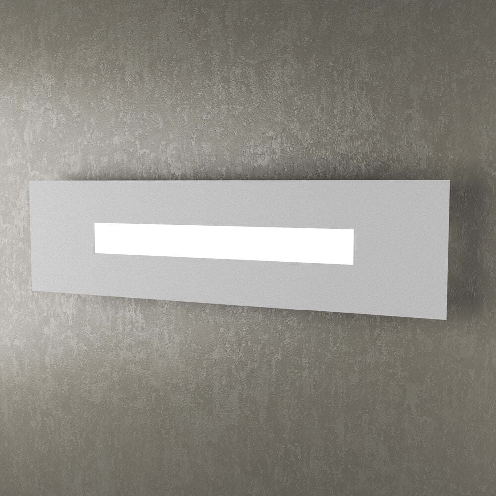 Applique-Moderna-Rettangolare-Wally-Metallo-Grigio-2-Luci-2G11-56Cm