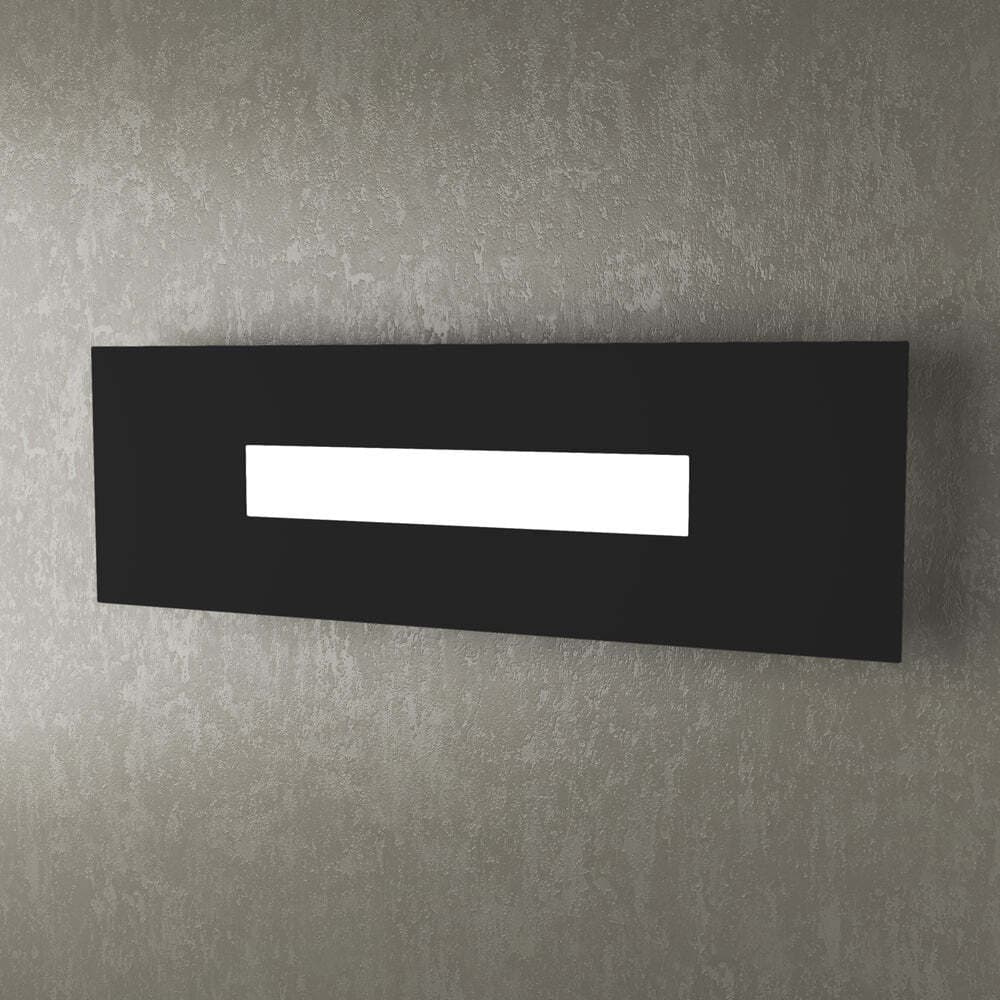 Applique-Moderna-Rettangolare-Wally-Metallo-Nero-2-Luci-2G11-49Cm
