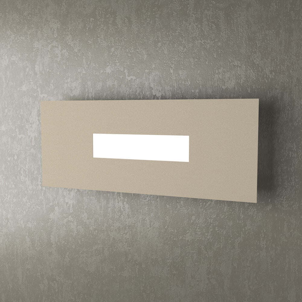 Applique-Moderna-Rettangolare-Wally-Metallo-Sabbia-2-Luci-2G11-40Cm