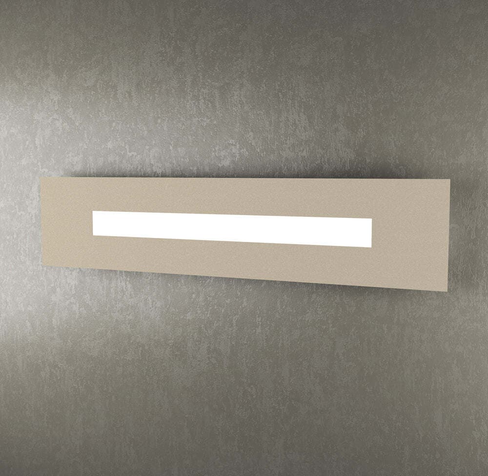 Applique-Moderna-Rettangolare-Wally-Metallo-Sabbia-2-Luci-2G11-71Cm