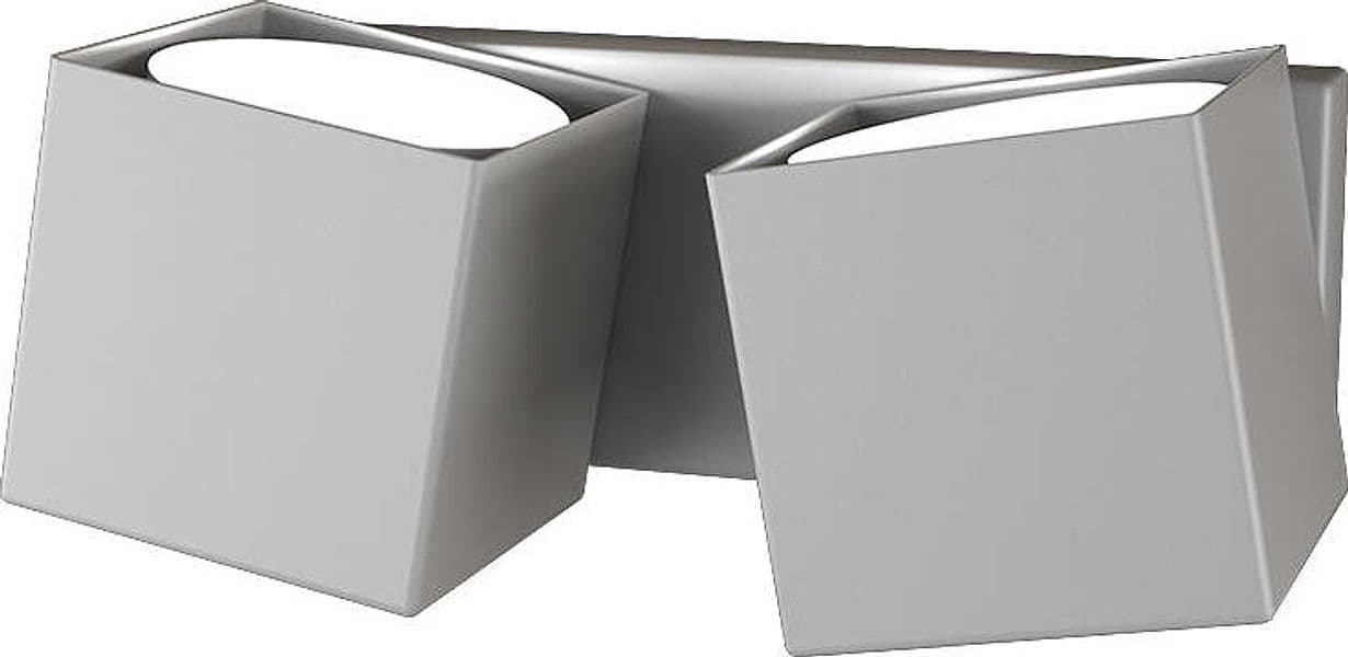 Applique-Moderna-Rotation-Metallo-Grigio-2-Luci-Gx53