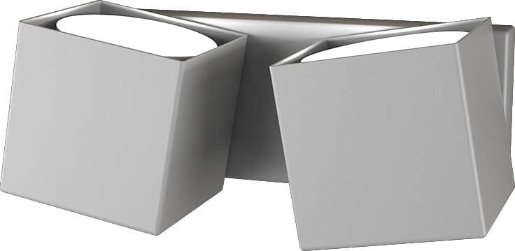 Applique-Moderna-Rotation-Metallo-Grigio-2-Luci-Gx53
