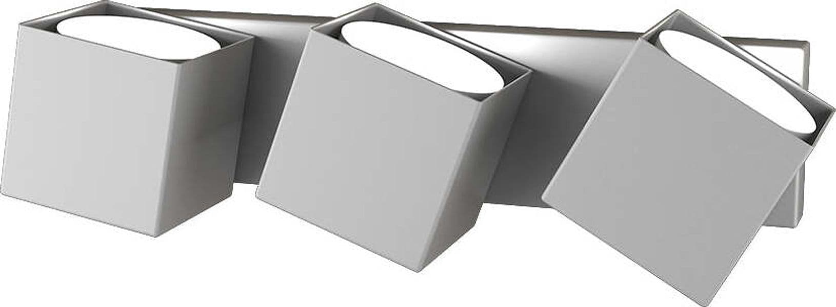 Applique-Moderna-Rotation-Metallo-Grigio-3-Luci-Gx53