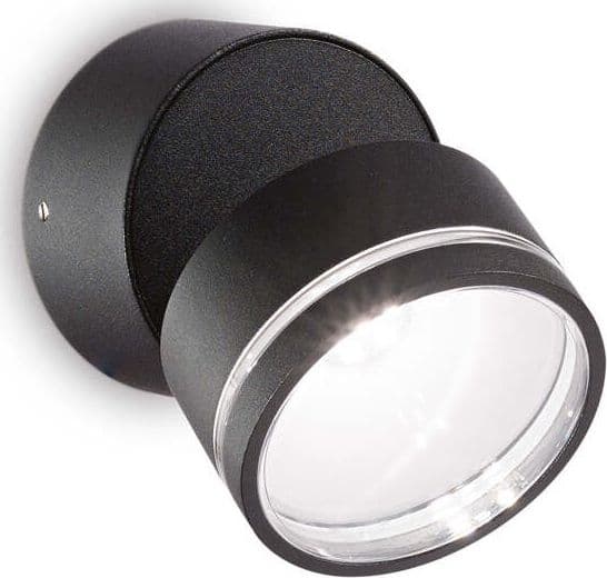 Applique-Moderna-Round-Omega-Metallo-Nero-Led-7W-4000K-Luce-Naturale