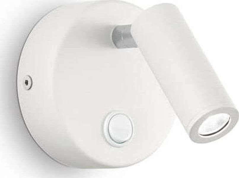 Applique-Moderna-Round-Page-Metallo-Bianco-Led-3W-3000K-Luce-Calda