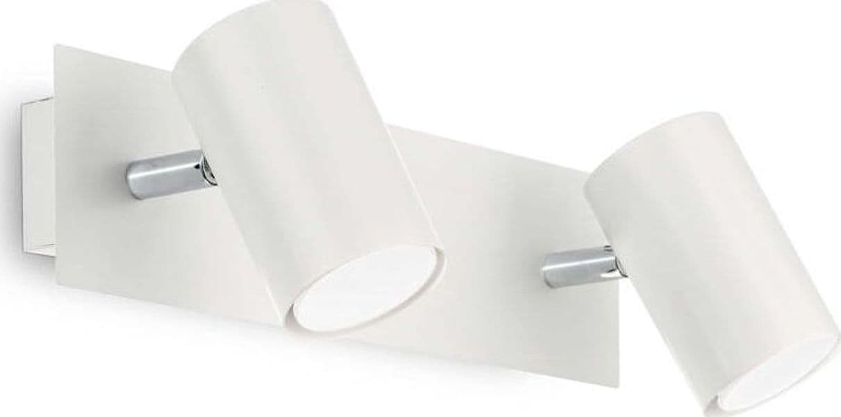 Applique-Moderna-Spot-Metallo-Bianco-2-Luci-Gu10