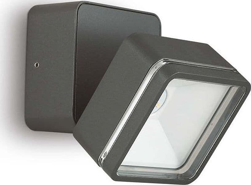 Applique-Moderna-Square-Omega-Metallo-Antracite-Led-7W-4000K-Luce-Naturale