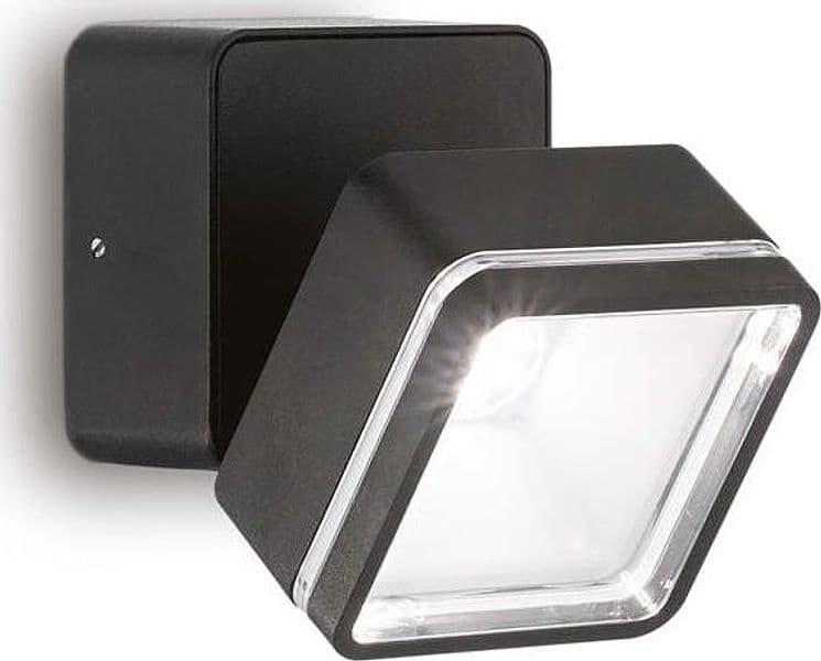 Applique-Moderna-Square-Omega-Metallo-Nero-Led-7W-4000K-Luce-Naturale