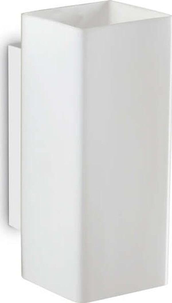 Applique-Moderna-Square-Paul-Metallo-Bianco-2-Luci-3W-3000K-Luce-Calda