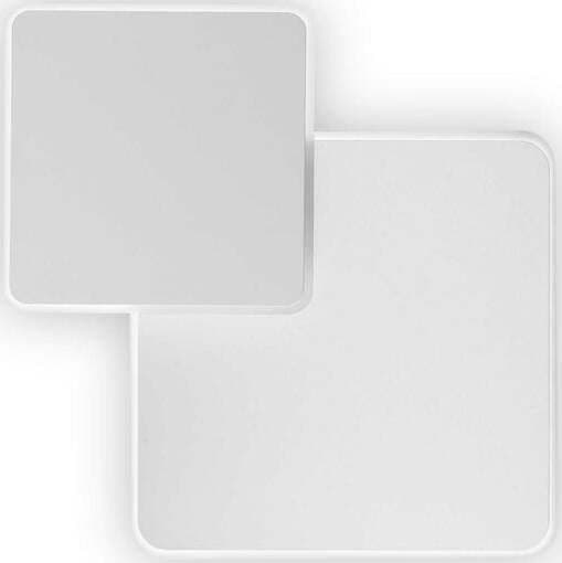 Applique-Moderna-Square-Pouche-Metallo-Bianco-Led-14W-3000K-Luce-Calda