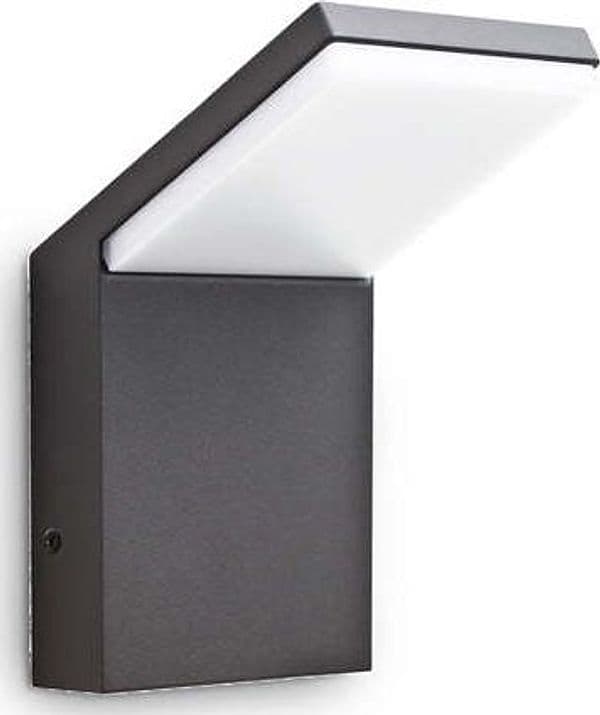 Applique-Moderna-Style-Alluminio-Antracite-Led-9W-3000K-Luce-Calda