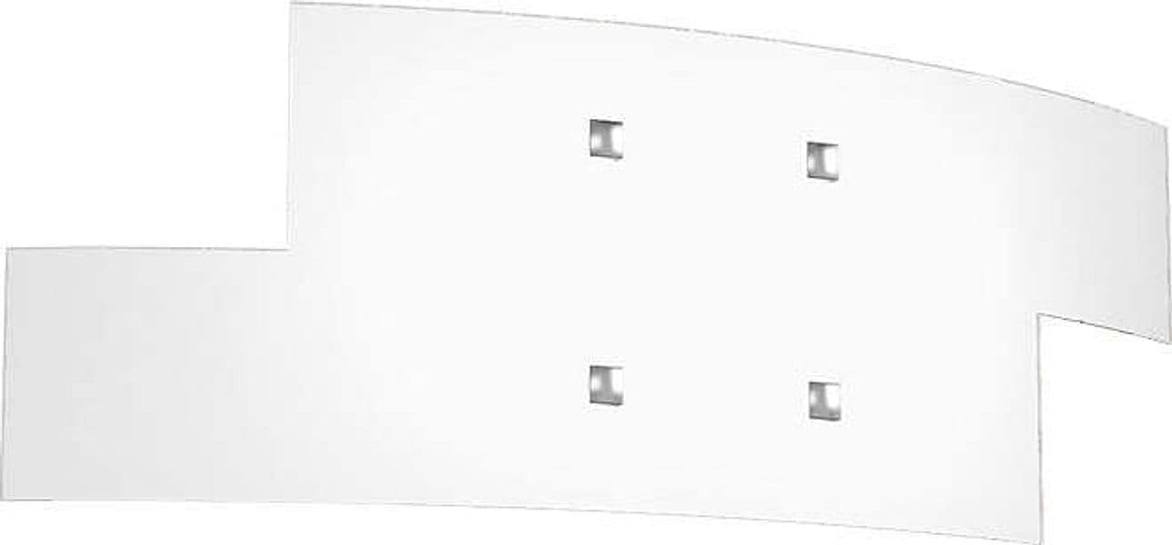 Applique-Moderna-Tetris-Metallo-Bianco-Vetro-2-Luci-E27