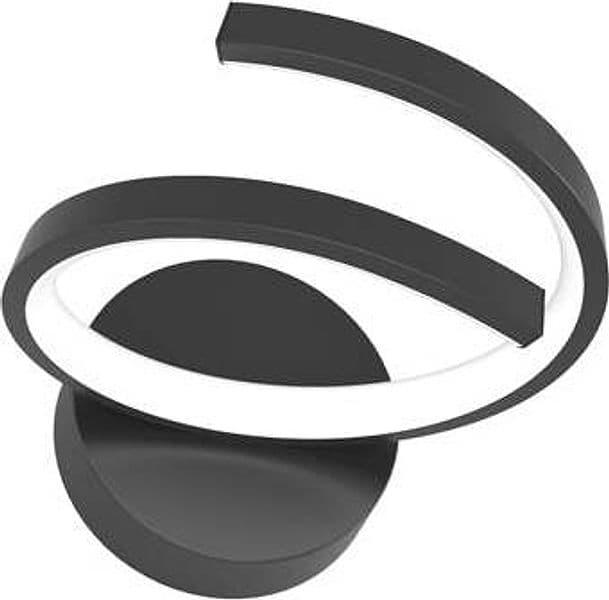 Applique-Moderna-Tornado-Alluminio-Nero-Led-12W