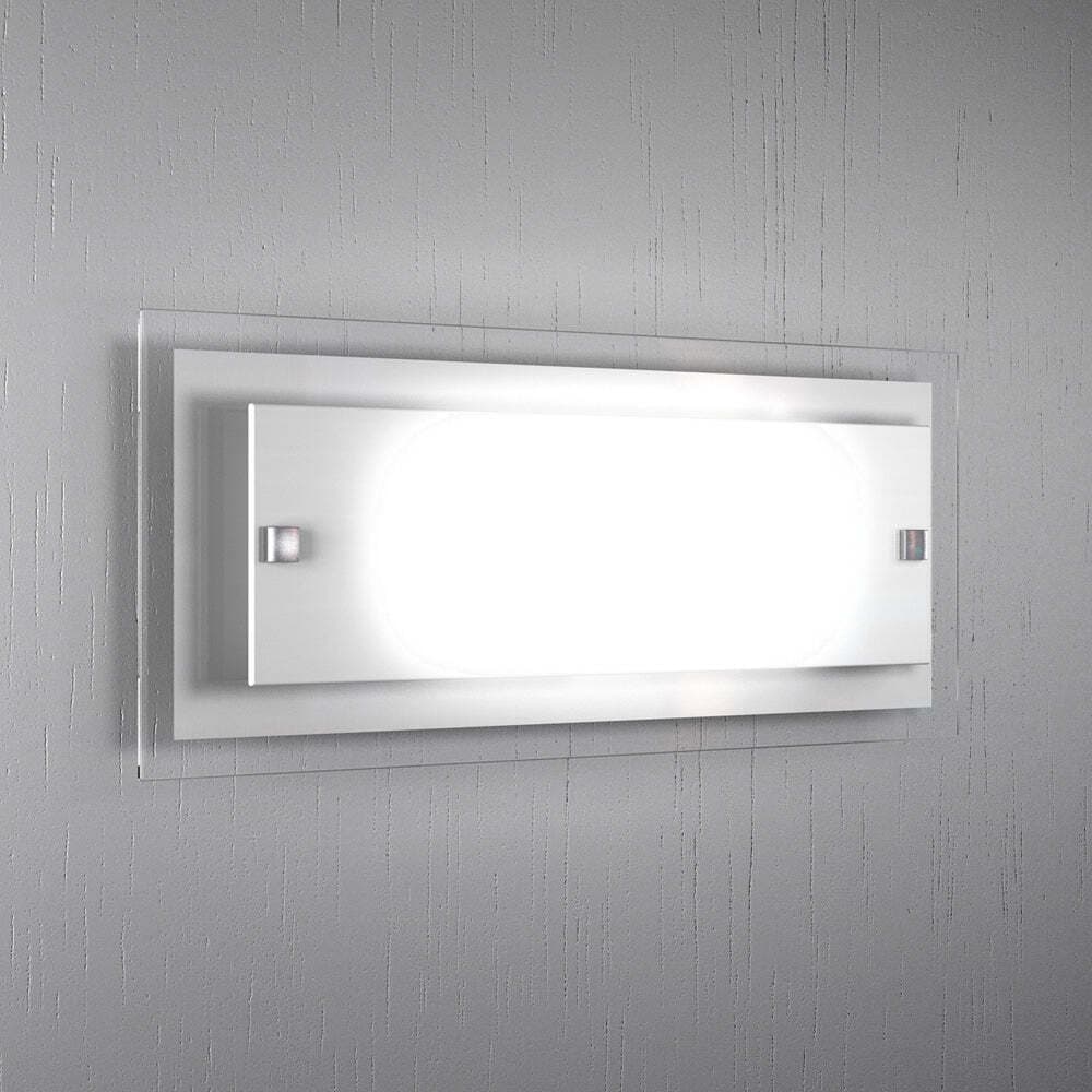 Applique-Moderna-Tray-Metallo-E-Vetro-Bianco-2-Luci-E27