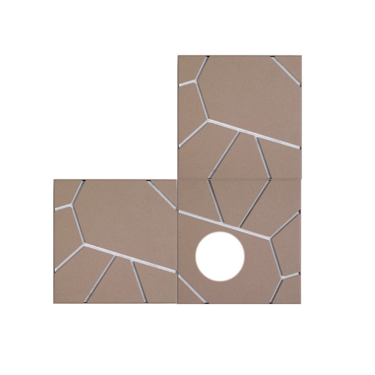 Applique-moderno-Cattaneo-STREET-SYSTEM-3-ELEMENTI-874/20C-873/20PA-LED-9W-GX53-lampada-parete-soffitto-metallo-componibile