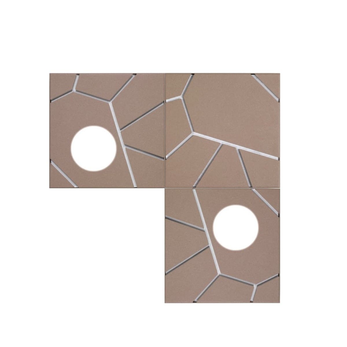 Applique-moderno-Cattaneo-STREET-SYSTEM-3-ELEMENTI-874/20C-873/20PA-LED-9W-GX53-lampada-parete-soffitto-metallo-componibile