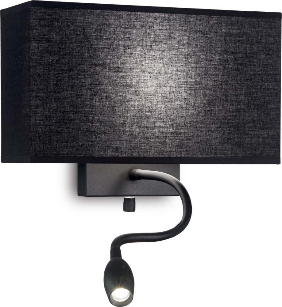 Applique-moderno-Ideal-Lux-HOTEL-AP2-215709-035956-E27-LED-metallo-tessuto-lampada-parete