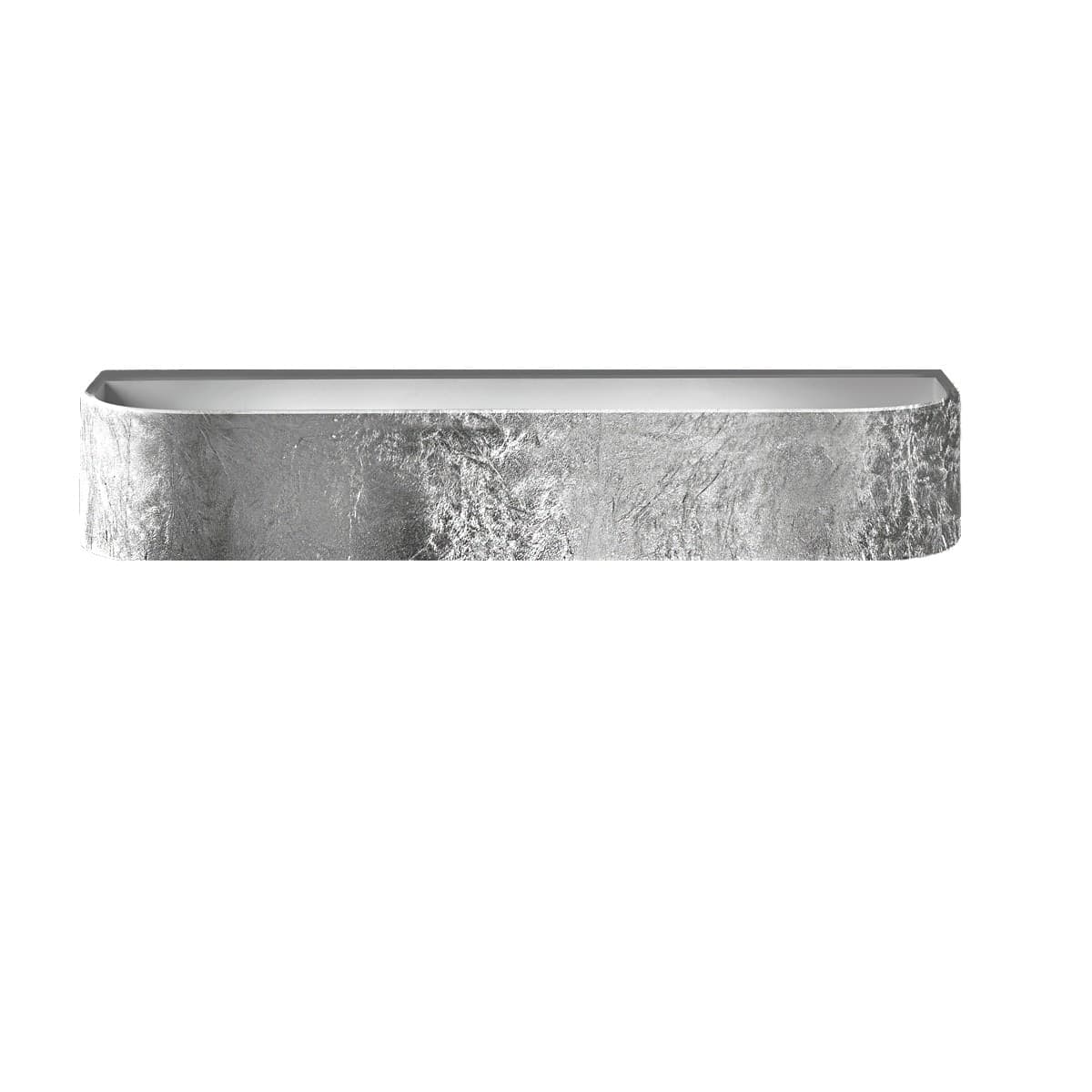 Applique-moderno-Promoingross-HANDLES-A22-SF-LED-metallo-foglia-argento-lampada-parete-monoemissione