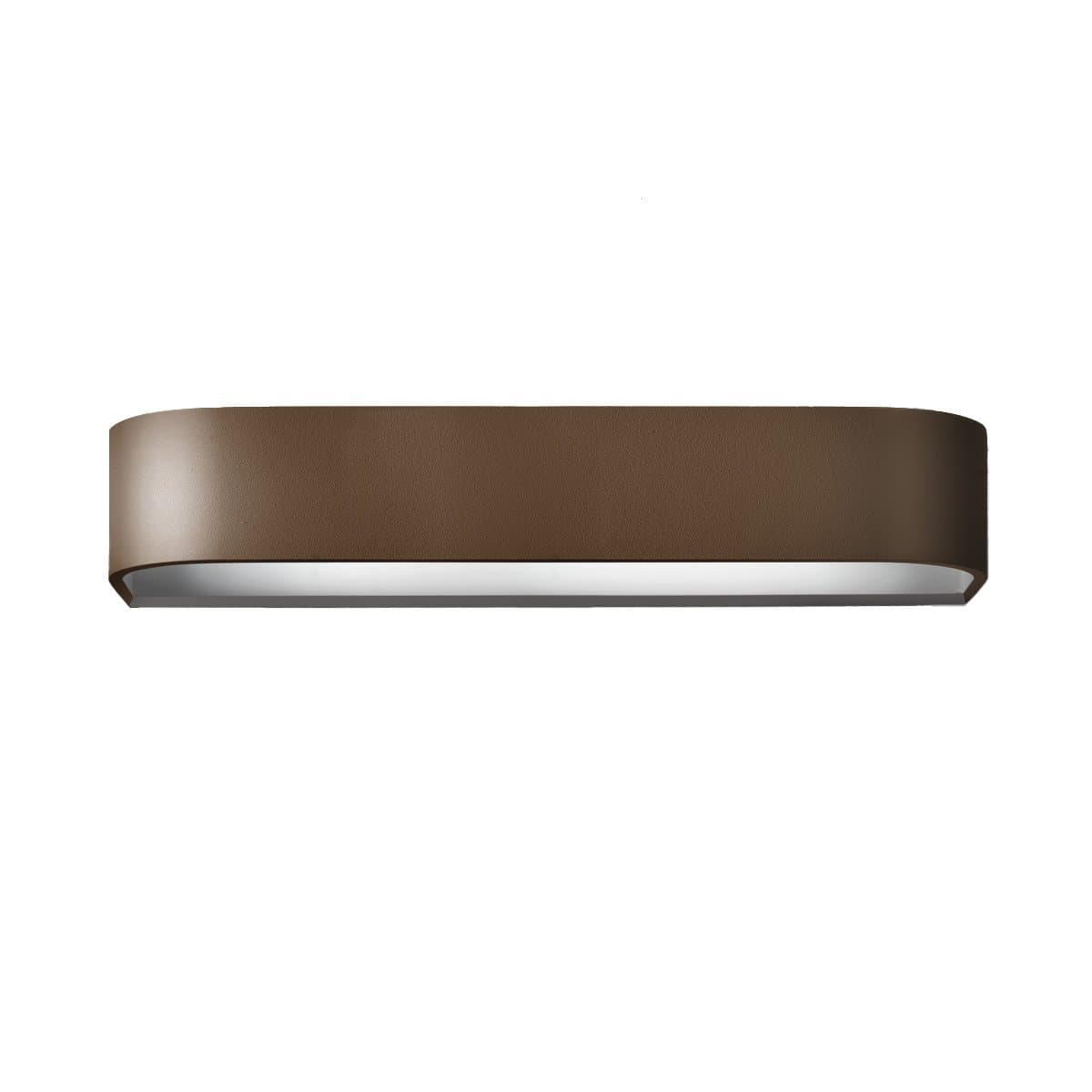 Applique-moderno-Promoingross-HANDLES-A32-RU-LED-metallo-ruggine-lampada-parete-classica-biemissione
