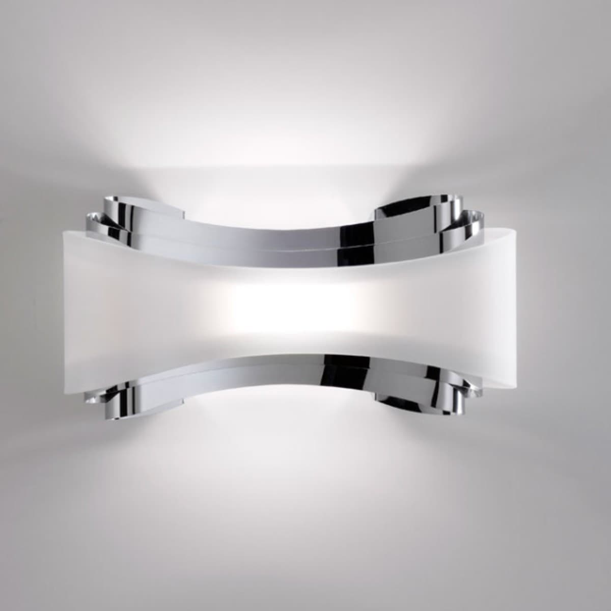 Applique-moderno-Selene-illuminazione-IONICA-1069-025-002-011-R7s-LED-metallo-vetro-biemissione-lampada-parete
