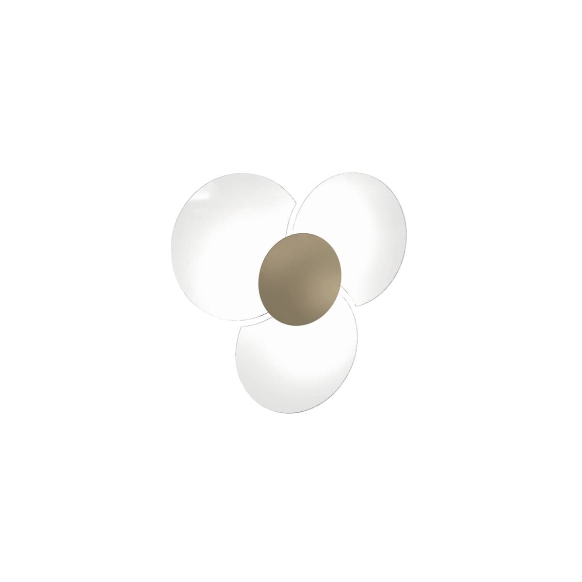 Applique-moderno-Top-Light-CLOVER-1114-45-CR-SA-GA-E27-LED-vetro-lampada-parete