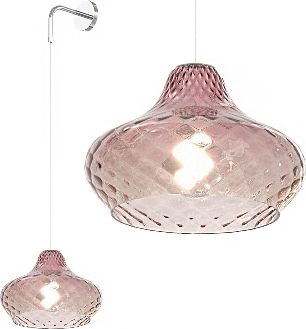 Applique-moderno-Top-Light-DRESS-1191CR-A-E27-LED-lampada-parete-vetro