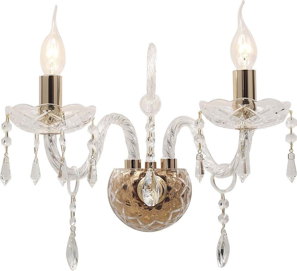 Applique Monalisa Oro 2Xe14 40X34X18Cm Illuminazione/Illuminazione per interni/Illuminazioni per pareti/Applique Led Mall Home - Napoli, Commerciovirtuoso.it