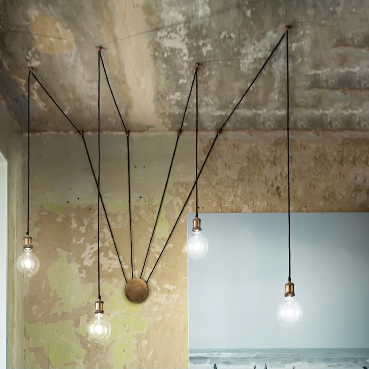 Applique-Perenz-COMPOSIZIONE-CLASSICA-6251-OB-LED-E27-lampada-soffitto-parete-multiluce-ragno-interni