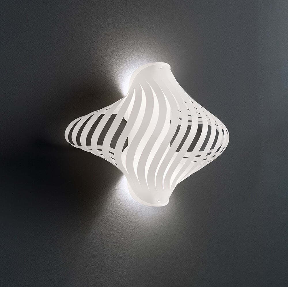 Applique-Plafoniera-2-Luci-Shell-In-Polilux-Bianco-Made-In-Italy