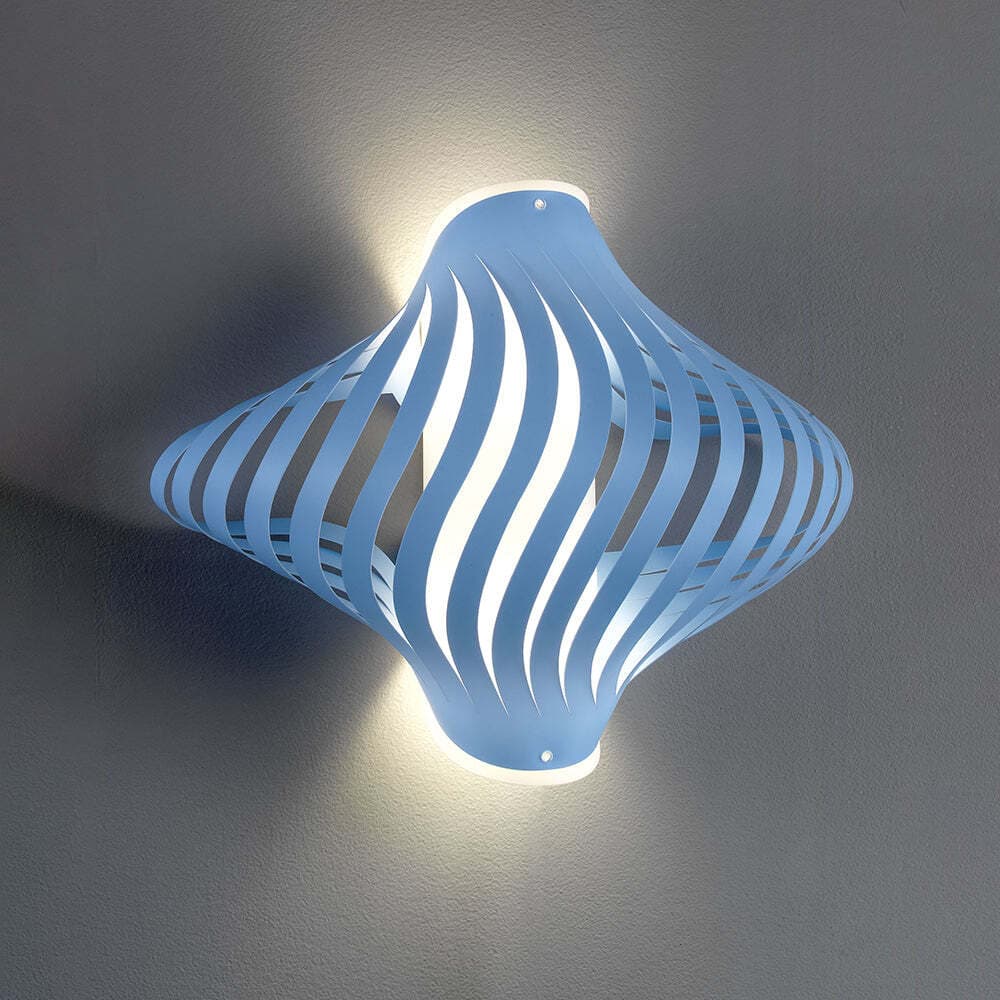 Applique-Plafoniera-2-Luci-Shell-In-Polilux-Blu-Made-In-Italy