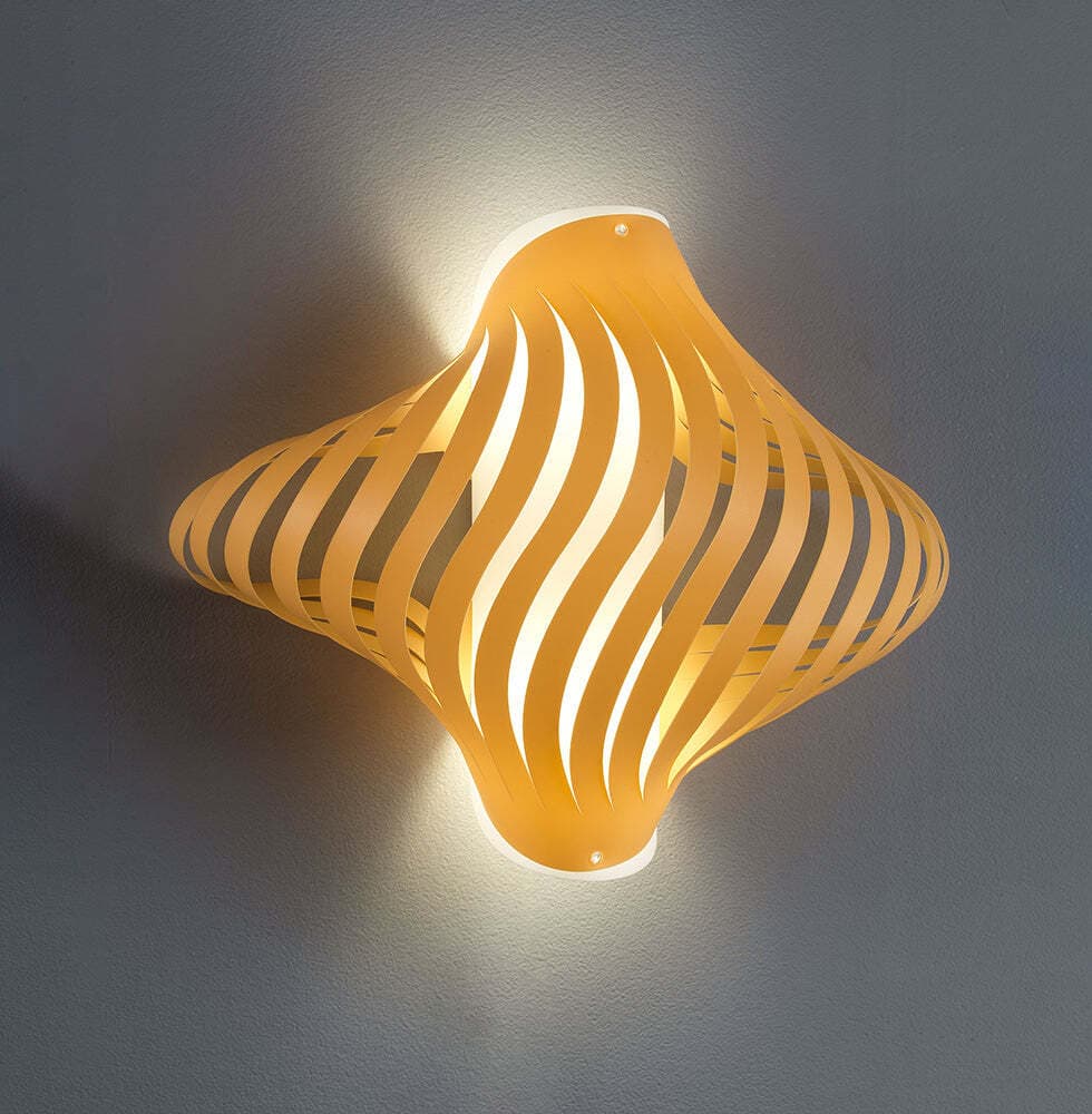 Applique-Plafoniera-2-Luci-Shell-In-Polilux-Ocra-Made-In-Italy