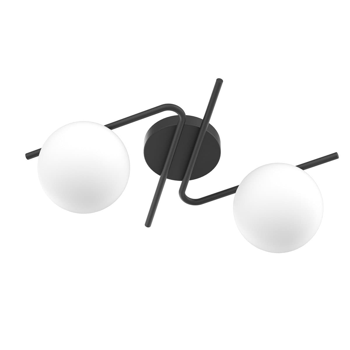 Applique-plafoniera-moderna-Top-Light-HOLLY-1201-2-E27-led-lampada-parete-soffitto-sfera-vetro