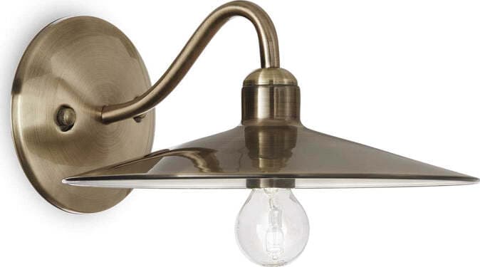 Applique-Rustica-Country-Cantina-Metallo-Ottone-Brunito-1-Luce-E14