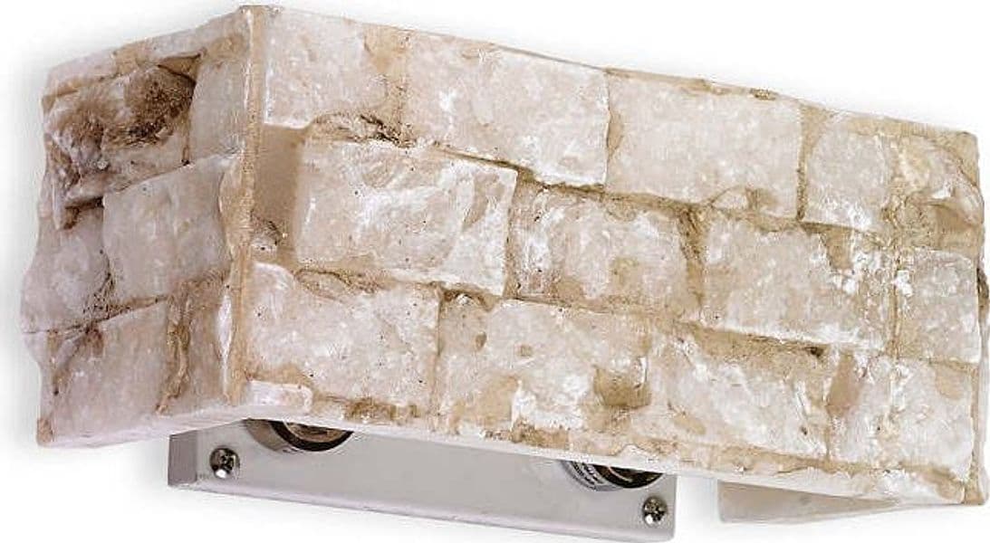 Applique-Rustica-Country-Carrara-Alabastro-2-Luci-G9-3W-3000K-Luce-Calda