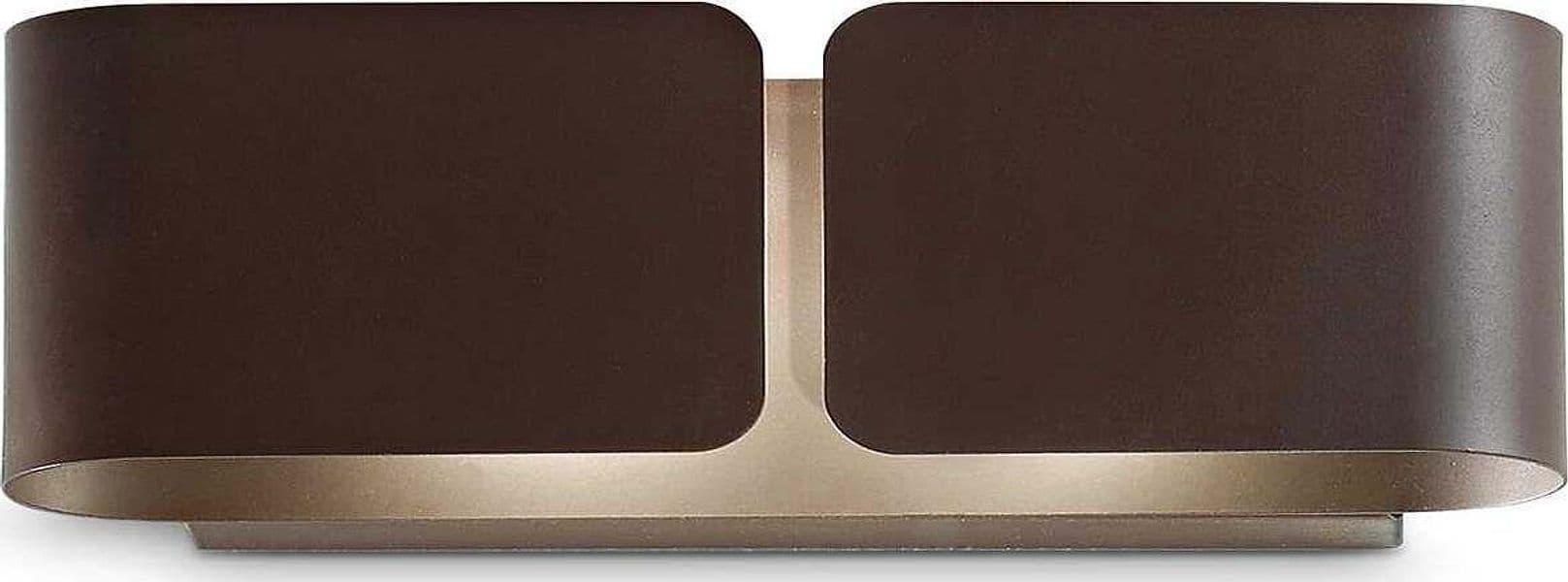 Applique-Rustica-Country-Clip-AP2-Small-Metallo-Coffee-2-Luci-E27