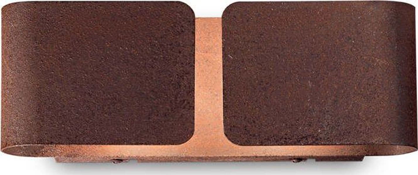 Applique-Rustica-Country-Clip-Metallo-Corten-2-Luci-G9-3W-3000K-Luce-Calda