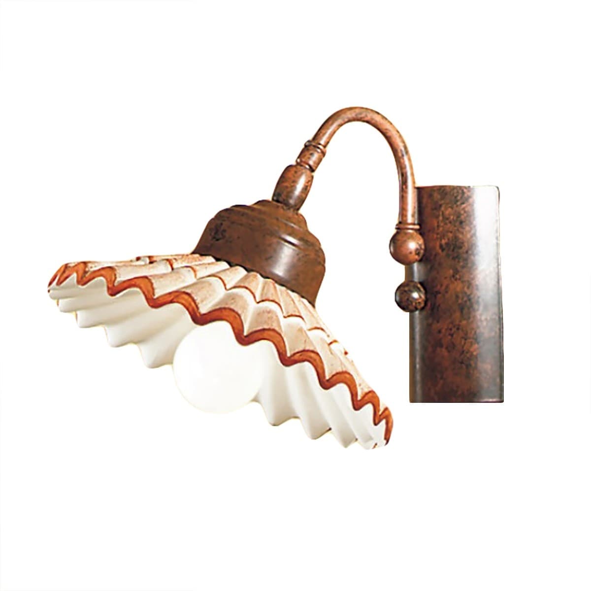 Applique-rustico-Due-P-illuminazione-VANIA-AP1-E14-LED-ceramica-lampada-parete