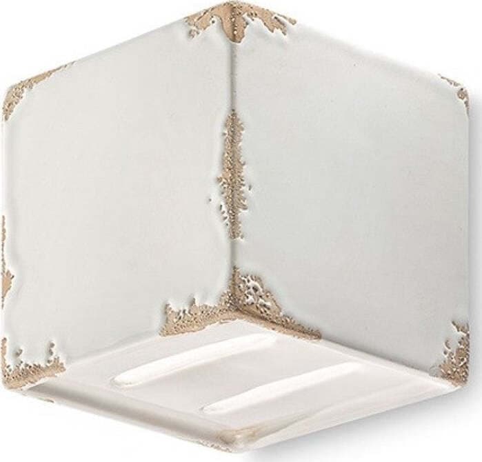 Applique-rustico-Ferroluce-Retrò-VINTAGE-C1419-G9-LED-ceramica-lampada-parete