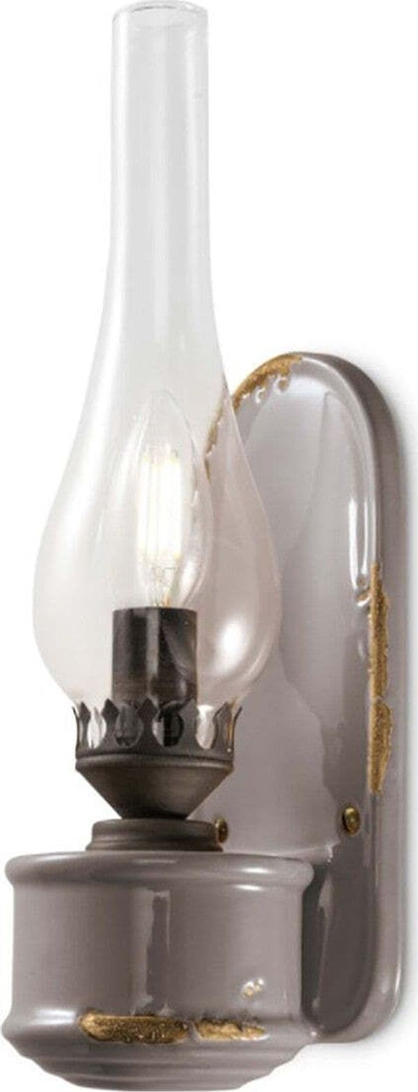 Applique rustico vintage Ferroluce Retrò C146 E14 LED lampada parete classica