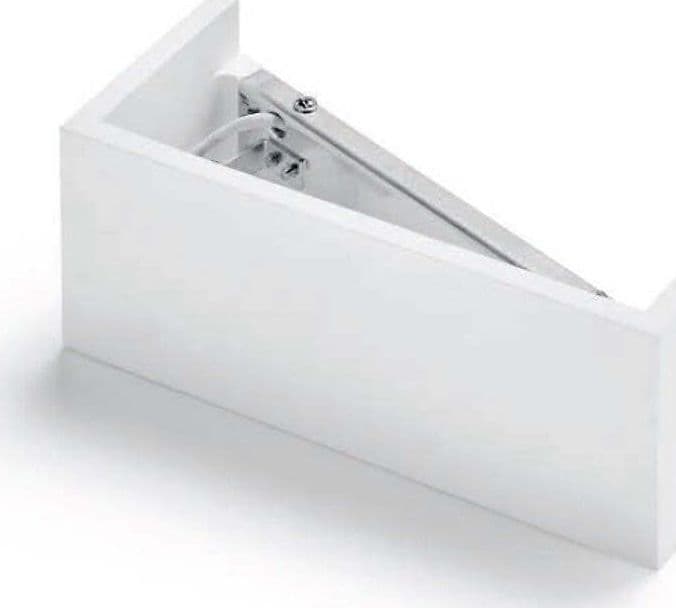 Applique-SF-TEOS-T174.10-G9-LED-24.5CM-gesso-bianco-verniciabile-lampada-parete-biemissione-interno