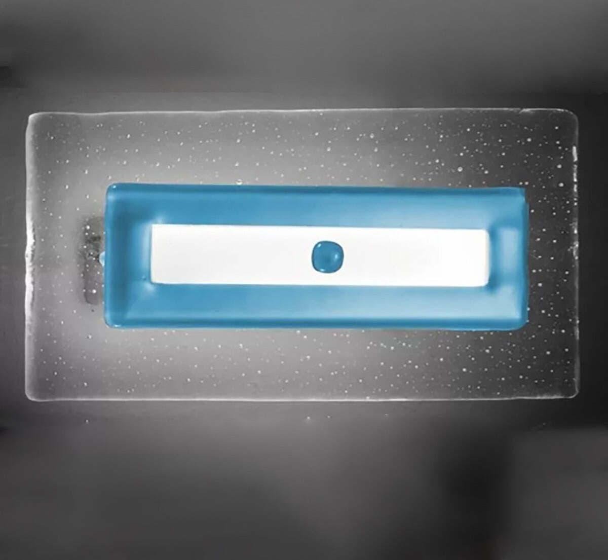 Applique-vetro-azzurro-Familamp-COOPER-351-AP-3650LM-LED-integrato-lampada-parete-moderna-artigianale