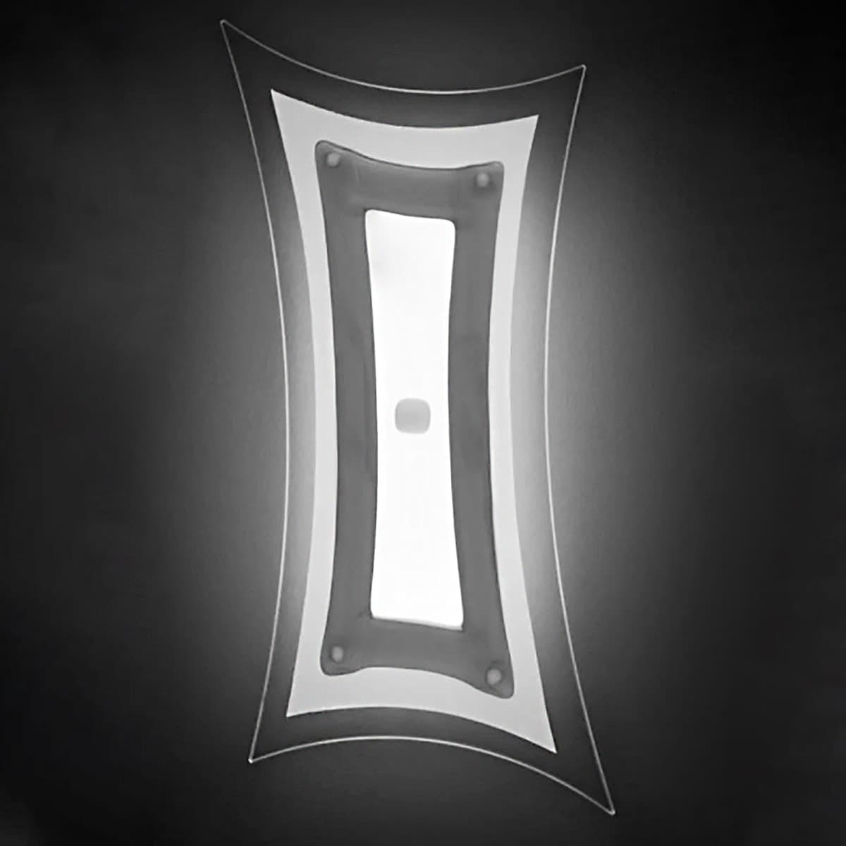 Applique-vetro-grigio-Familamp-BLOSSOM-353-AP-3650LM-LED-integrato-lampada-parete-moderna-artigianale-camerette